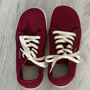 Women’s Burgundy Canvas Sneakers size 40/9 with White Laces